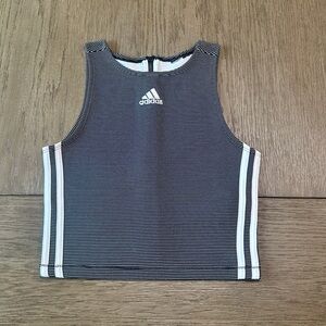 Adidas Women’s Tank Top Size Small Black and White striped